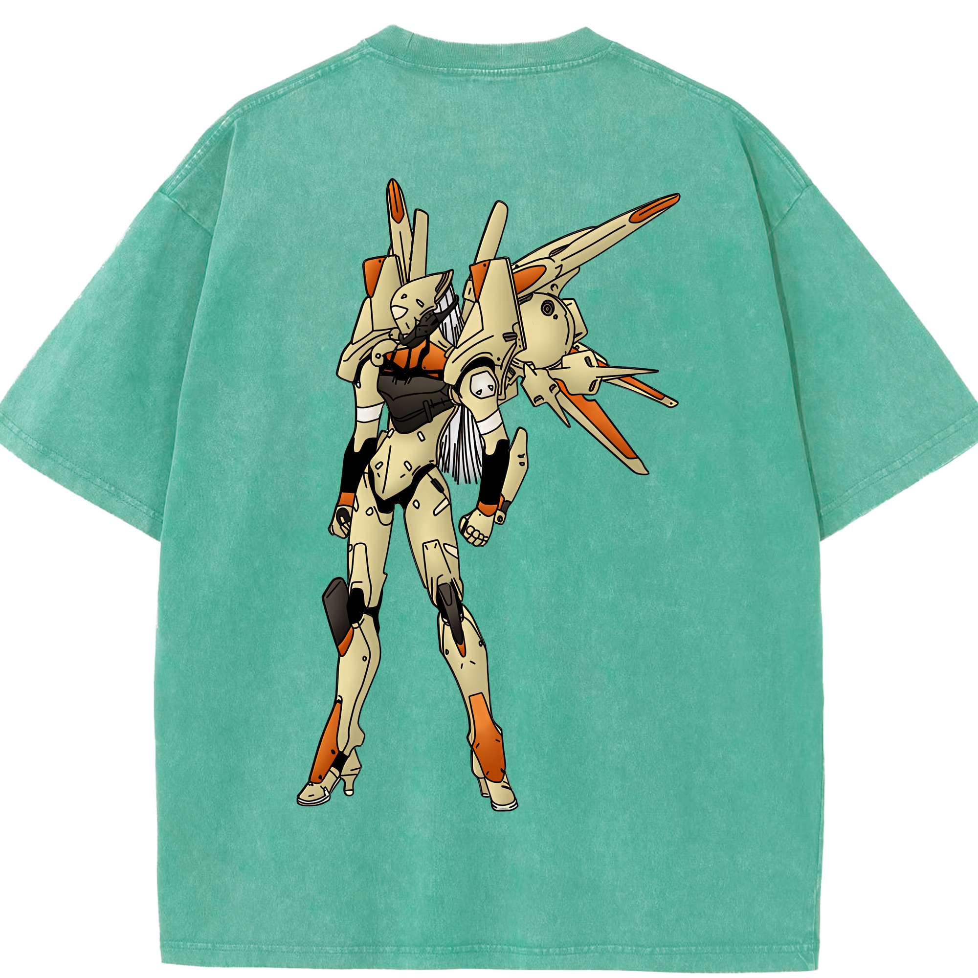 （画像用） EVA 新世紀エヴァンゲリオン 綿100% ヴィンテージ風 半袖Tシャツ（背面プリント）